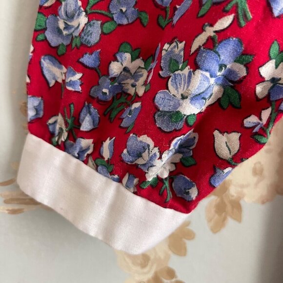 Vintage Winnie The Pooh Girls Dress Sz 6X Floral Peter Pan Collar Lace Trim USA - Picture 7 of 13